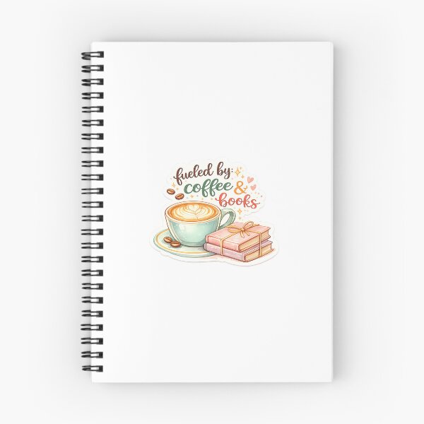 Item preview, Fueled by Coffee & Books Sticker | Cute Book Lover Gift | Cozy Reader Aesthetic | Bibliophile Coffee Lover designed and sold by StyloStudio.