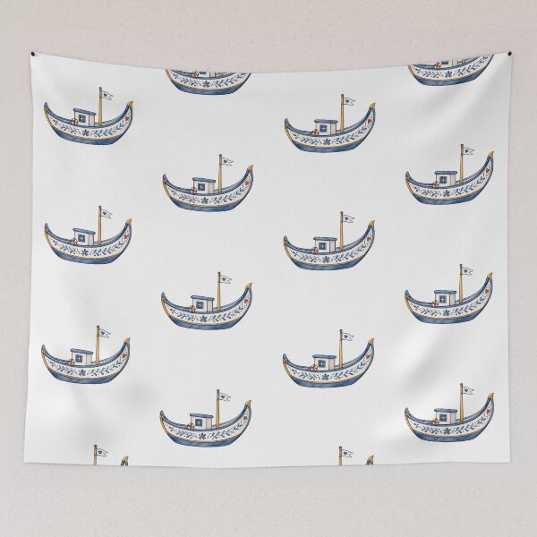 Item preview, Traditional Portuguese Fishing Boat designed and sold by Little Sardine Studio.