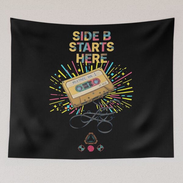 Item preview, Side B Starts Here – Nostalgic Mixtape Cassette Art designed and sold by m-yoga-store.