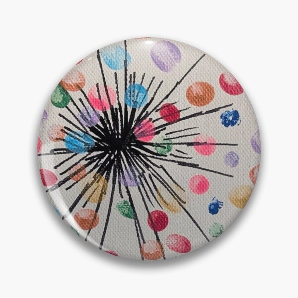Item preview, Colorful Dandelion Burst Fingerprint Canvas Painting Art Print designed and sold by Canvas & Chaos.