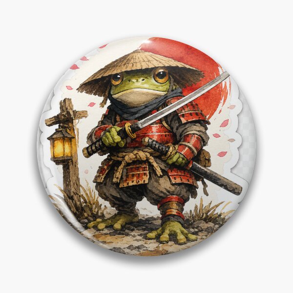 Item preview, Samurai Frog Warrior Sticker Art designed and sold by Smoimi.