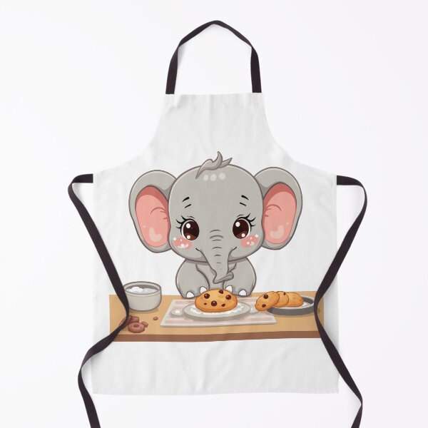 Item preview, An Adorable Elephant - Baking Cookies, Pastel Color Sticker designed and sold by DigitfanStudio.