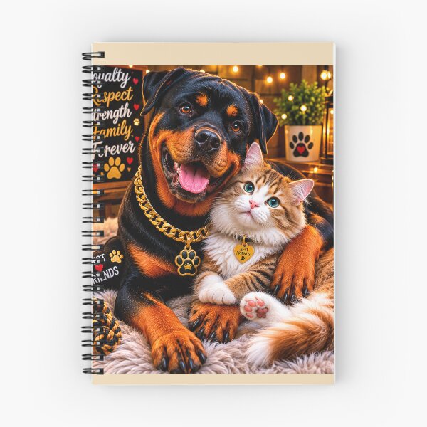 Item preview, Loyal Rottweiler and Kitten Best Friends Portrait designed and sold by BagFactoryUK.