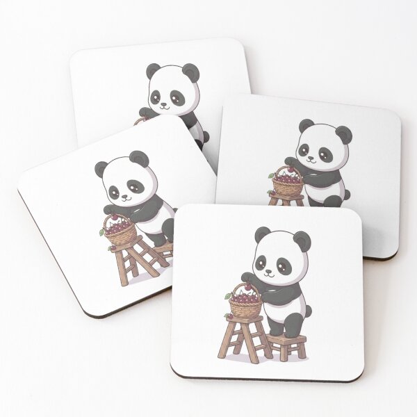 Item preview, Cute Panda Picking Fresh Cherries designed and sold by Ella_Sketch.