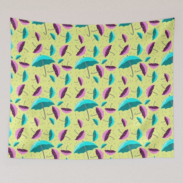 Item preview, Playful umbrella & rain seamless pattern  designed and sold by RuwaDesignArt.