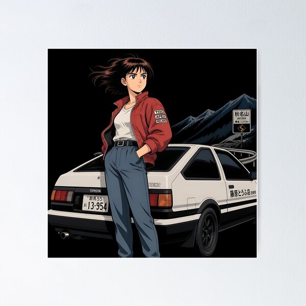 Item preview, Retro 90s Anime Girl Mountain Pass JDM Waifu designed and sold by MUGEN WORKS.
