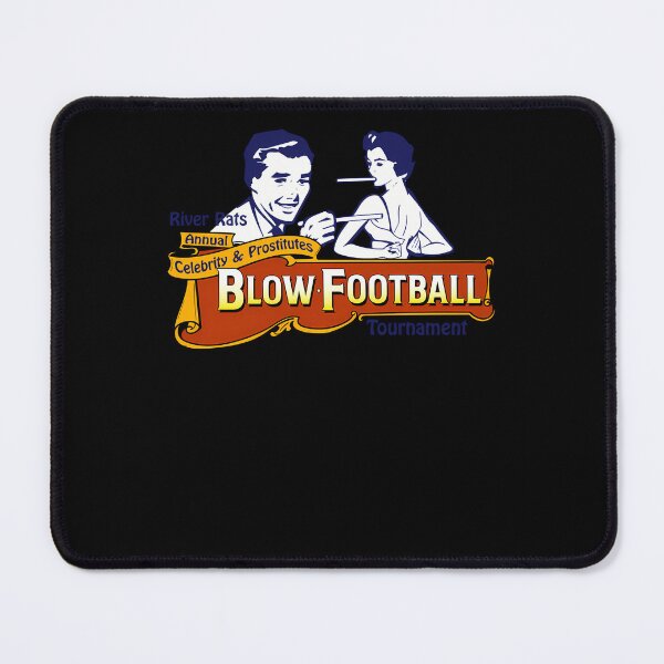 Item preview, Man and Woman Drinking with Straws Above Blow Football designed and sold by Whatcthehole.