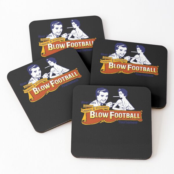 Item preview, Man and Woman Drinking with Straws Above Blow Football designed and sold by Whatcthehole.