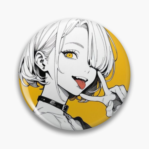 Item preview, Punk Anime Girl Tongue Out - Yellow Ink Street Art designed and sold by Sakura-MochiMochi.