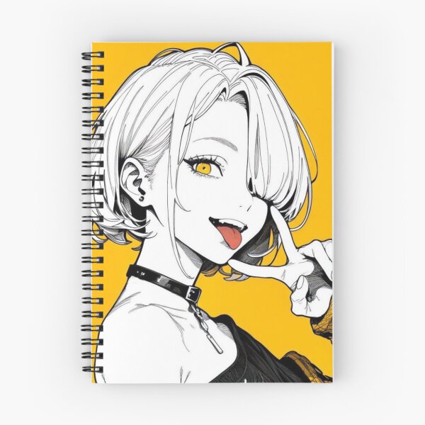 Item preview, Punk Anime Girl Tongue Out - Yellow Ink Street Art designed and sold by Sakura-MochiMochi.