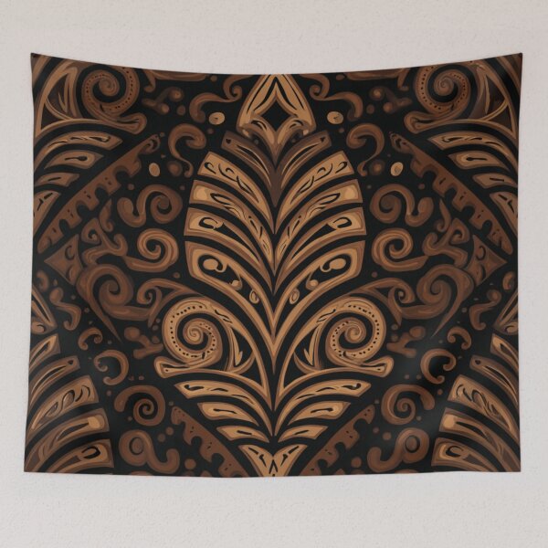 Aperçu de l'œuvre Nouvelle-Zélande Maori Paua Pattern Koru Design 931 créée et vendue par GrinGalore.