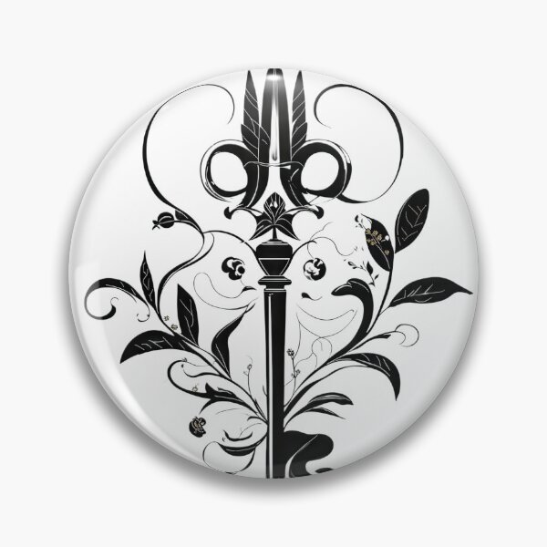 Item preview, Elegant Fleur-de-Lis Sword with Botanical Flourish Vector Illustration designed and sold by Artisan Finds Online.