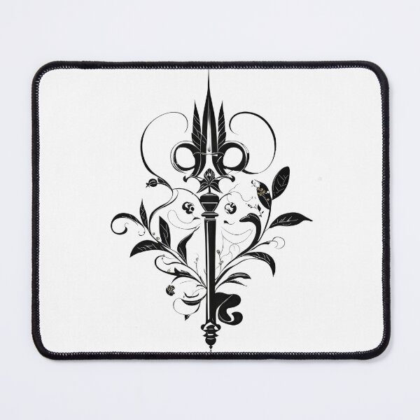 Item preview, Elegant Fleur-de-Lis Sword with Botanical Flourish Vector Illustration designed and sold by Artisan Finds Online.