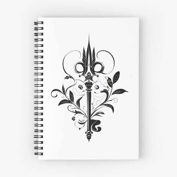 Item preview, Elegant Fleur-de-Lis Sword with Botanical Flourish Vector Illustration designed and sold by Artisan Finds Online.