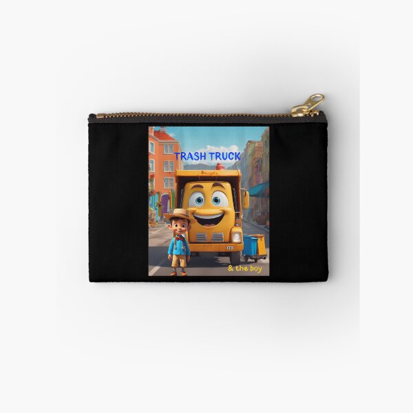 Item preview, Smiling Yellow Garbage Truck and Cute Boy Cartoon designed and sold by Somerbej.