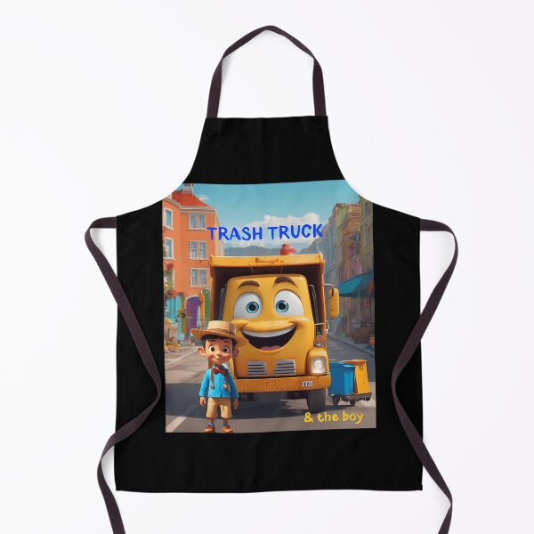 Item preview, Smiling Yellow Garbage Truck and Cute Boy Cartoon designed and sold by Somerbej.