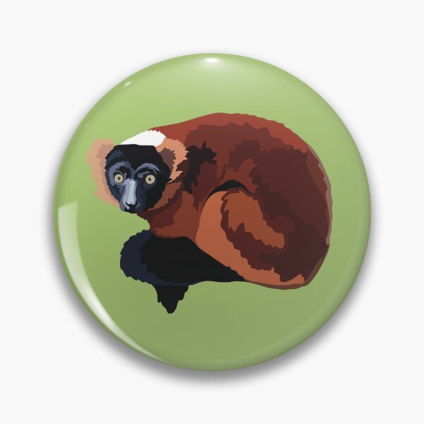 Item preview, Red Ruffed Lemur Red Ruffed Lemur Madagascar Wildlife Cute Primate Nature Animal Design designed and sold by PrettylittlepastelUk.