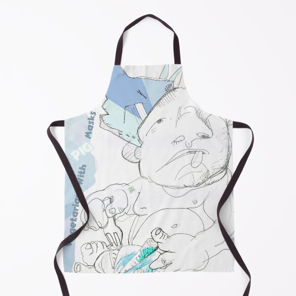 Item preview, Vegetarian Fat Guy With Pig Mask (Original Painting by ACCI) designed and sold by VanyssaGraphics.