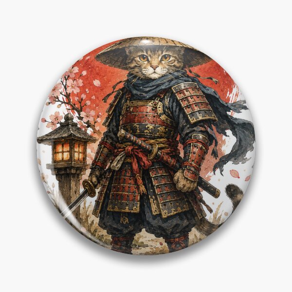 Item preview, Samurai Cat Warrior Sticker Art designed and sold by Smoimi.
