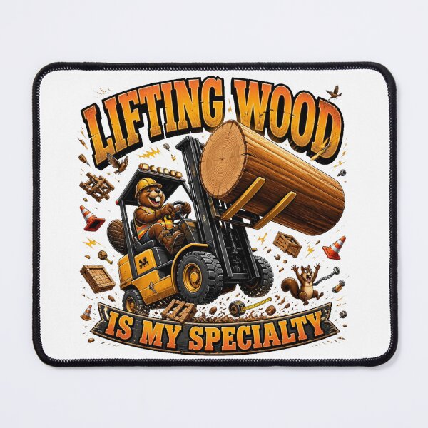 Item preview, Lifting Wood Is My Specialty Funny Beaver T-Shirt designed and sold by Cavalier-org.