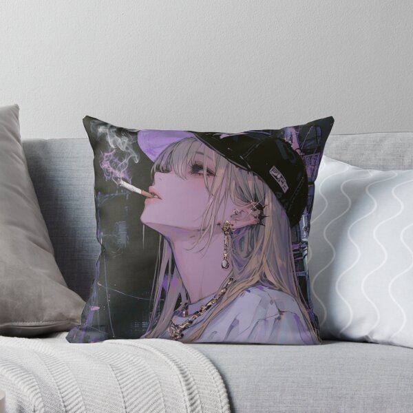 Item preview, Night City Anime Girl - Purple Cyberpunk Streetwear designed and sold by Sakura-MochiMochi.