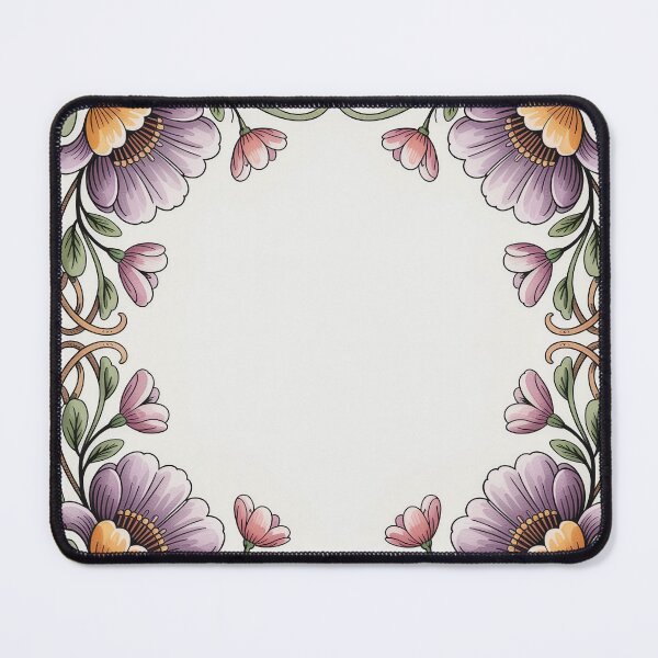 Item preview, Mucha Style Ornamental Floral Frame Pattern | Art Nouveau Botanical Decorative Print designed and sold by Tamas Das.