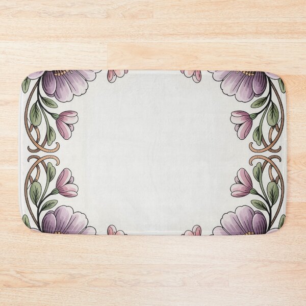 Item preview, Mucha Style Ornamental Floral Frame Pattern | Art Nouveau Botanical Decorative Print designed and sold by Tamas Das.