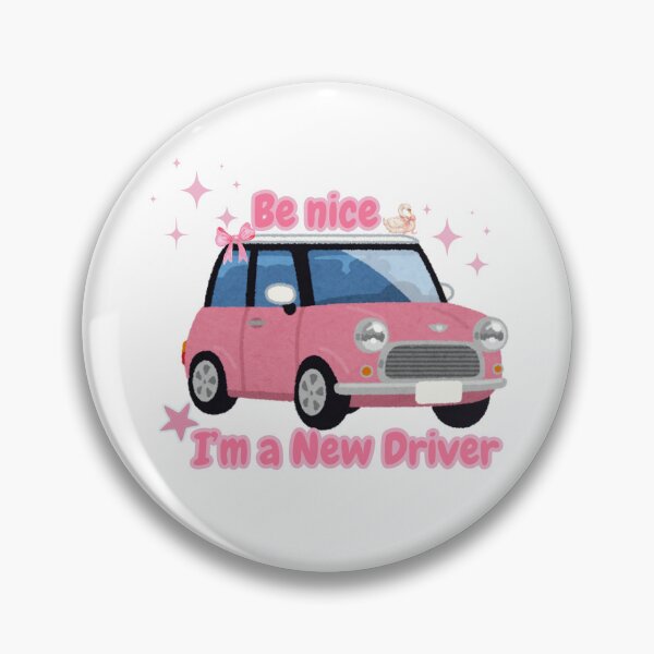 Item preview, Be Nice I'm a New Driver | Cute Pink Car Sticker | Funny First Time Driver Gift designed and sold by Cherryontopp03.