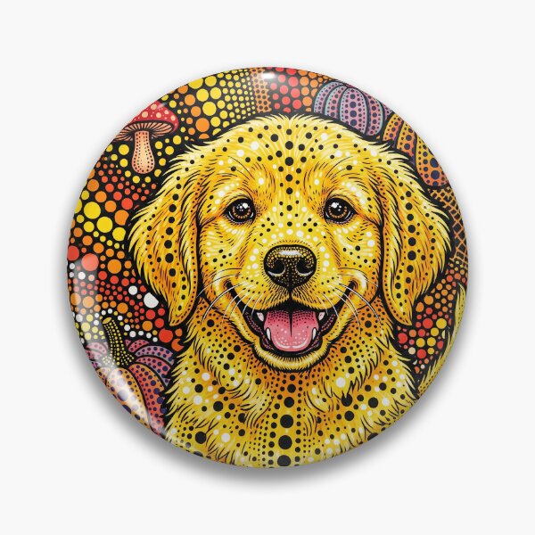 Artikelvorschau, Golden Retriever Puppy Abstract Art Portrait entworfen und verkauft von Home Decor Art.