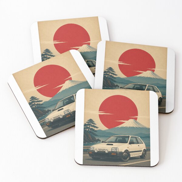 Item preview, Retro Japanese Hot Hatch – Late 80s Compact Super Turbo designed and sold by Traceursniper.