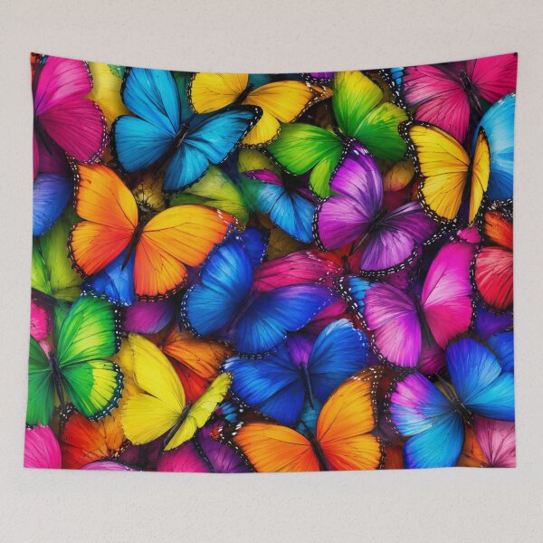 Item preview, Vibrant Rainbow Butterfly Pattern designed and sold by 0606PM.