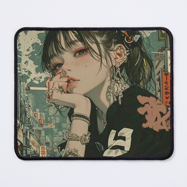 Item preview, Retro Tokyo Street Girl - Vintage Tattoo Anime Art designed and sold by Sakura-MochiMochi.