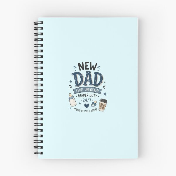 Item preview, New Dad Level Unlocked Diaper Duty 24/7 | Funny First Time Father Gift | New Daddy Sticker | Baby Shower Gift for Dad designed and sold by MakeMemoryStore.