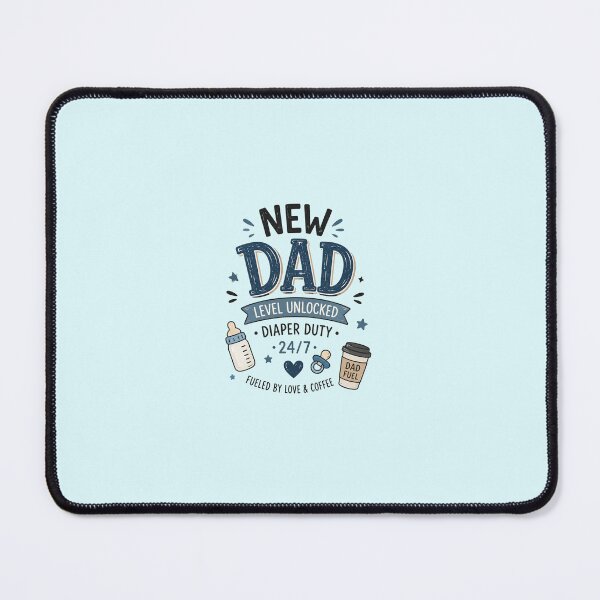 Item preview, New Dad Level Unlocked Diaper Duty 24/7 | Funny First Time Father Gift | New Daddy Sticker | Baby Shower Gift for Dad designed and sold by MakeMemoryStore.