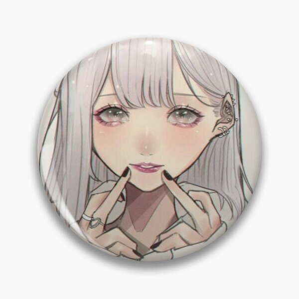 Item preview, Pastel Anime Girl - Silver Hair Dreamy Kawaii Portrait designed and sold by Sakura-MochiMochi.