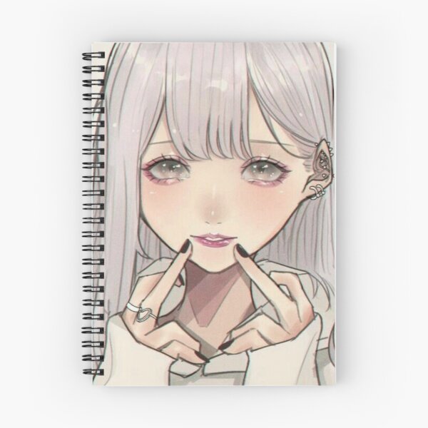 Item preview, Pastel Anime Girl - Silver Hair Dreamy Kawaii Portrait designed and sold by Sakura-MochiMochi.