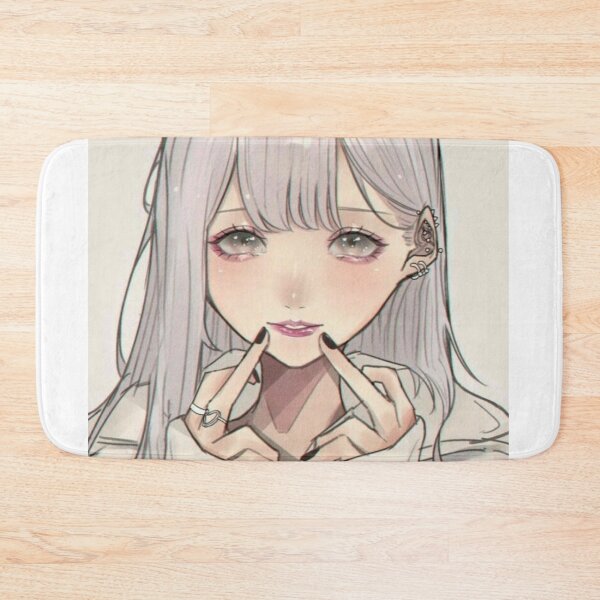 Item preview, Pastel Anime Girl - Silver Hair Dreamy Kawaii Portrait designed and sold by Sakura-MochiMochi.