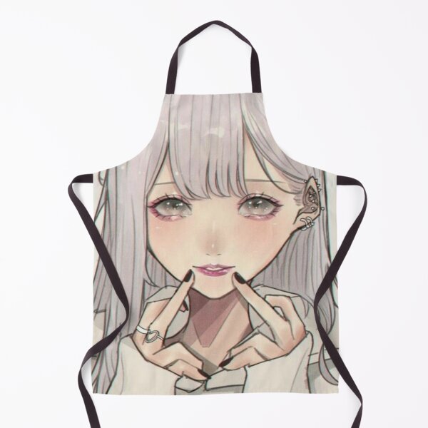 Item preview, Pastel Anime Girl - Silver Hair Dreamy Kawaii Portrait designed and sold by Sakura-MochiMochi.