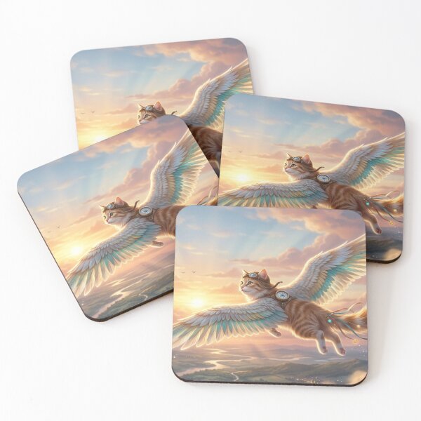 Item preview, Majestic Celestial Winged Cat Aviator designed and sold by Alta-store.
