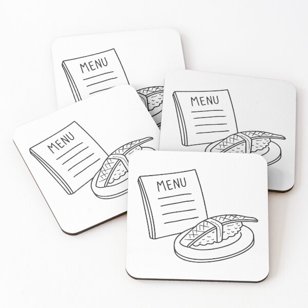 Item preview, A menu with written prices placed near grilled unagi designed and sold by rasagamastore.