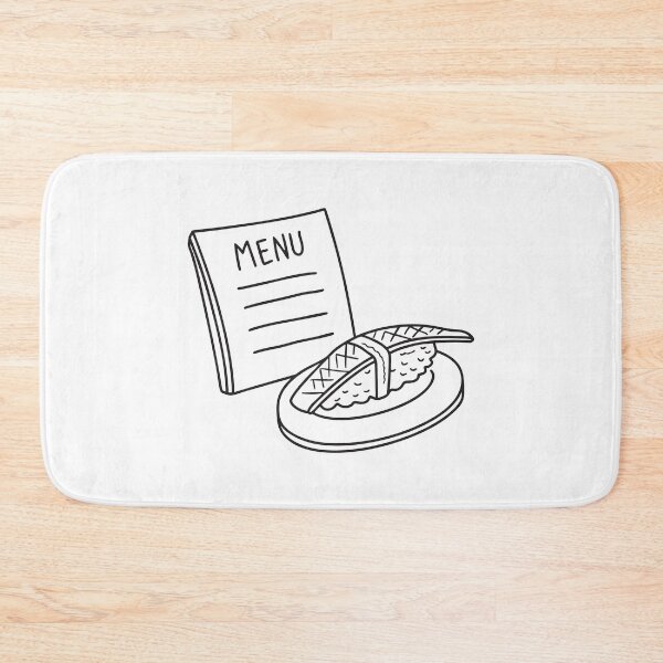 Item preview, A menu with written prices placed near grilled unagi designed and sold by rasagamastore.