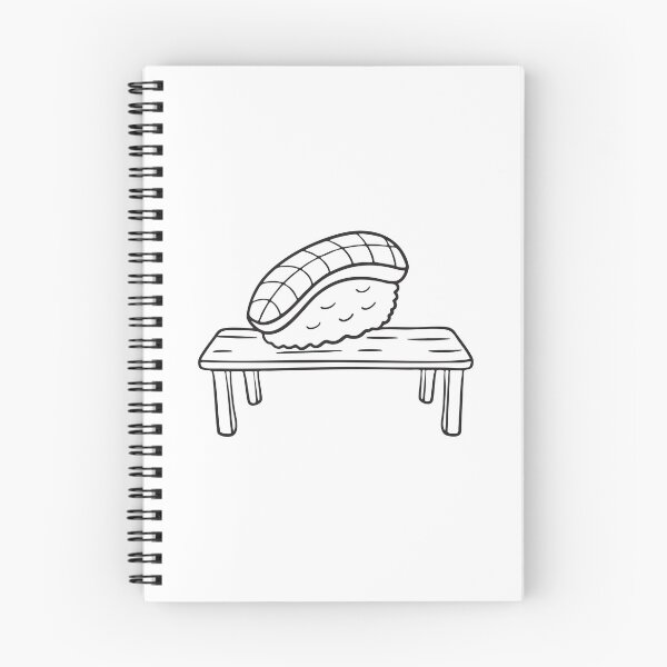 Item preview, Partially eaten unagi sushi beside a napkin on a wooden bench designed and sold by rasagamastore.