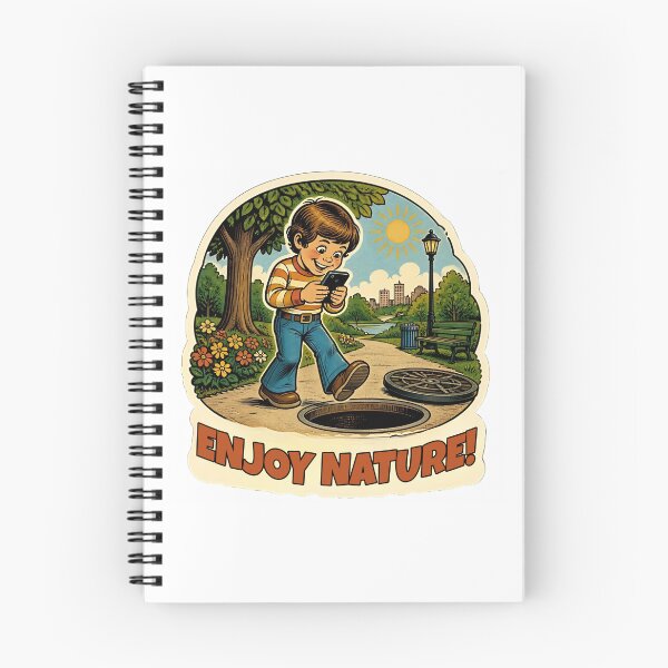 Item preview, Enjoy Nature Sarcastic Funny Retro Dark Humor designed and sold by RareVisuals.