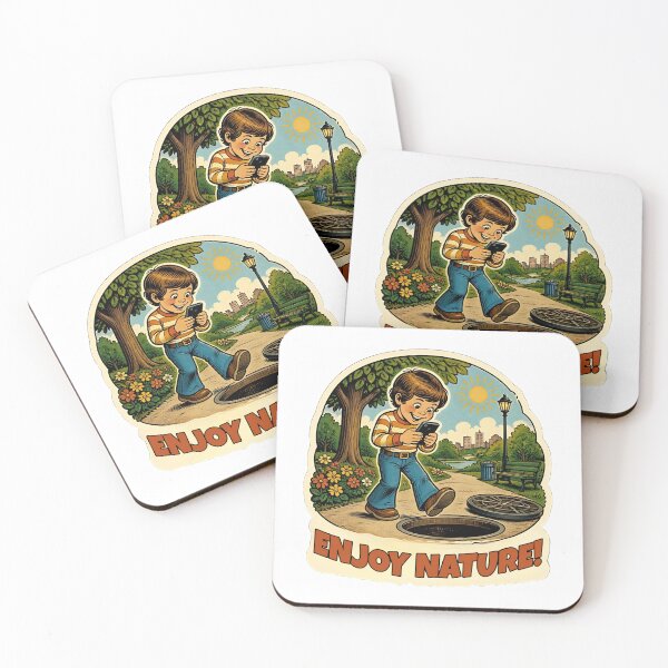 Item preview, Enjoy Nature Sarcastic Funny Retro Dark Humor designed and sold by RareVisuals.