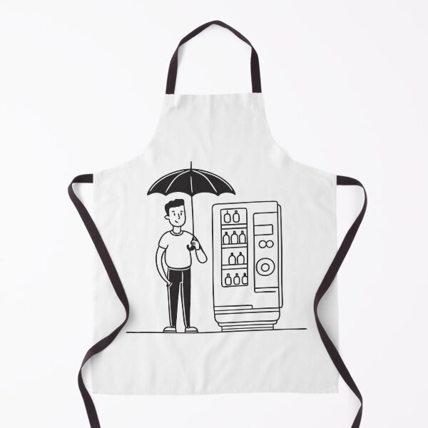 Item preview, A person holding an umbrella beside a vending machine post designed and sold by rasagamastore.
