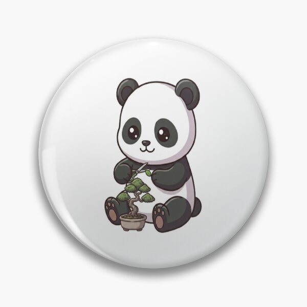 Item preview, Cute Panda Trimming Bonsai Tree designed and sold by Ella_Sketch.