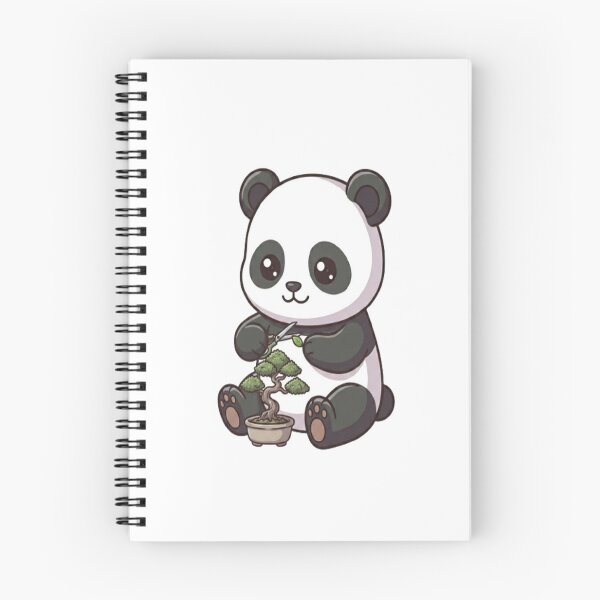 Item preview, Cute Panda Trimming Bonsai Tree designed and sold by Ella_Sketch.