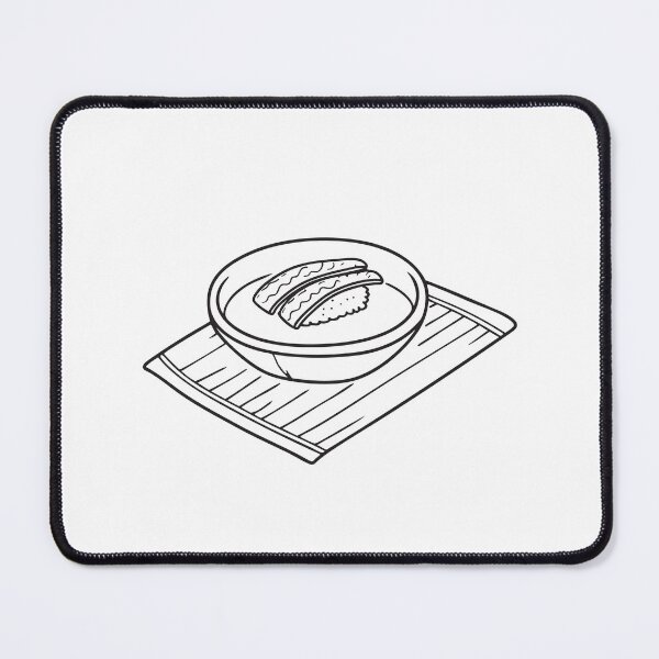 Item preview, A bamboo mat laid beside a dish of unagi on the table designed and sold by rasagamastore.