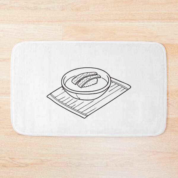 Item preview, A bamboo mat laid beside a dish of unagi on the table designed and sold by rasagamastore.