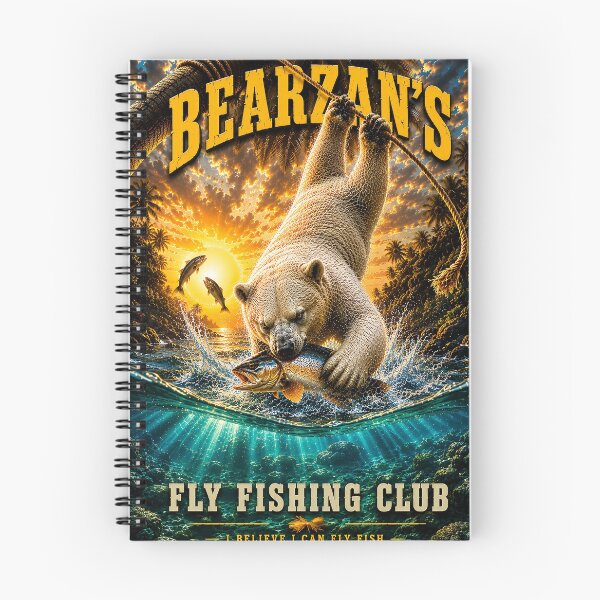 Item preview, Tarzan Fly Fishing Club Polar Bear Salmon Trout Fishing Angling designed and sold by JBXDesigner.